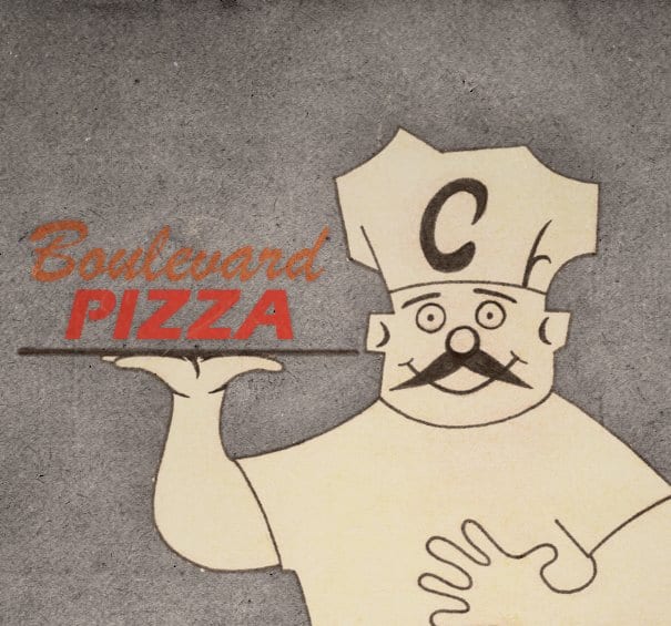 Old logo for Boulevard Pizza in Sparks, NV